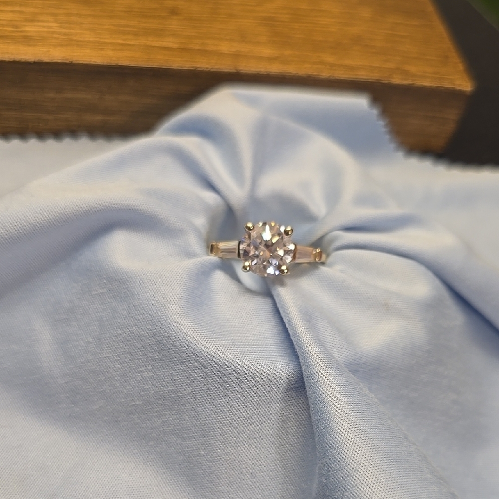 Engagement Ring, Grown Brillance In 14k Yellow Gold